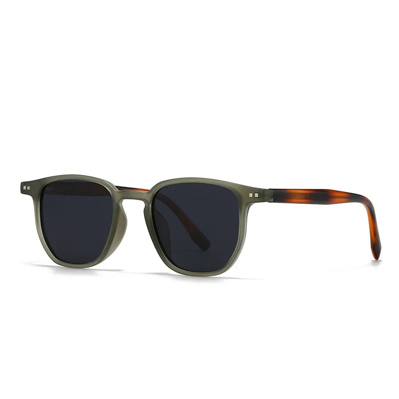 JNPCXI Square Men Sunglasses Fashion Shades Quality UV400 Retro Rivets Women Luxury Gray Sun Glasses