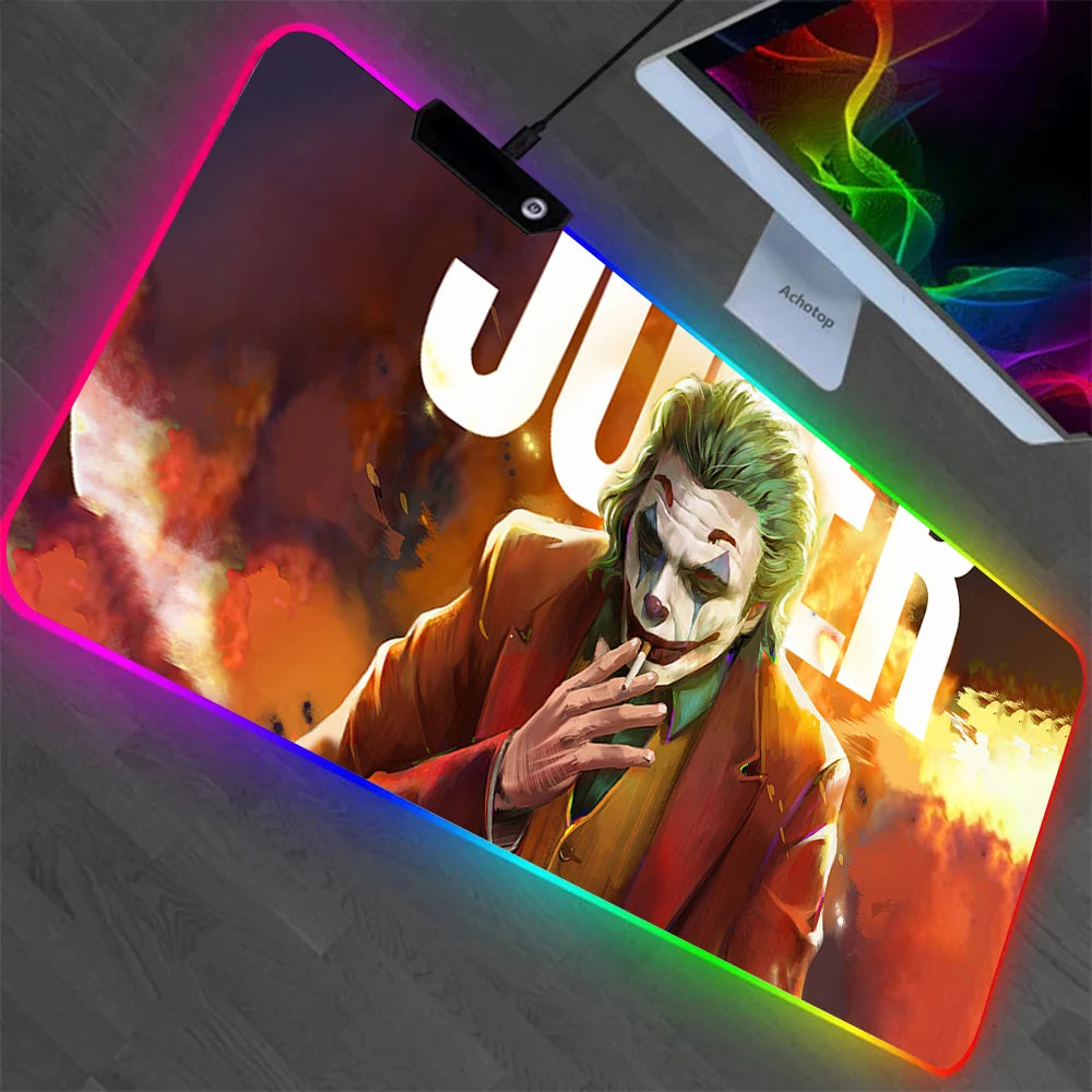 J-jokers RGB Pc Gaming Poker Keyboard Mouse Pad Mousepad LED Glowing Mouse Mat8