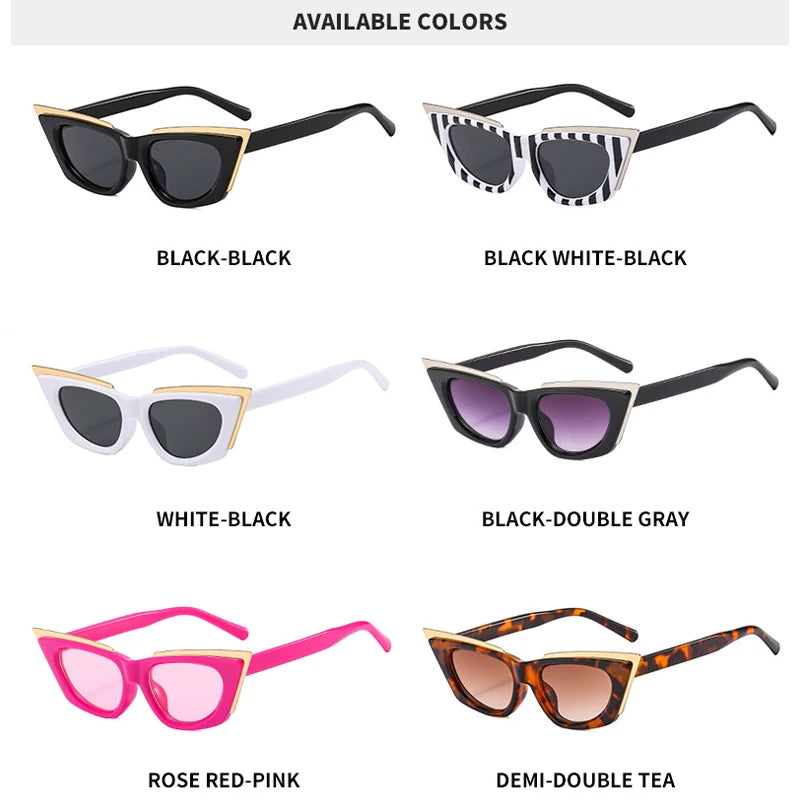 JNPCXI New Cat Eye Women Sunglasses Fashion Brand Designer Shades UV400 Trending Men Yellow Sun Glasses