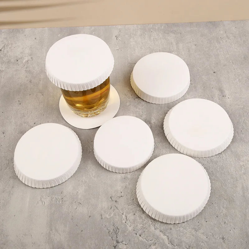 50pcs High-Quality Cup Lids - Stackable Disposable White Lids, Beverage Protection, For Travel, Home, Office, Coffee Shops