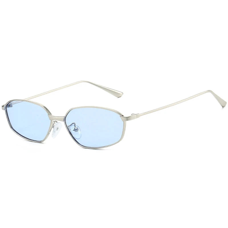 JNPCXI New Retro Y2k Punk Women Sunglasses Luxury Black Designer Metal Frame Sun Glasses Shades UV400 Eyewear