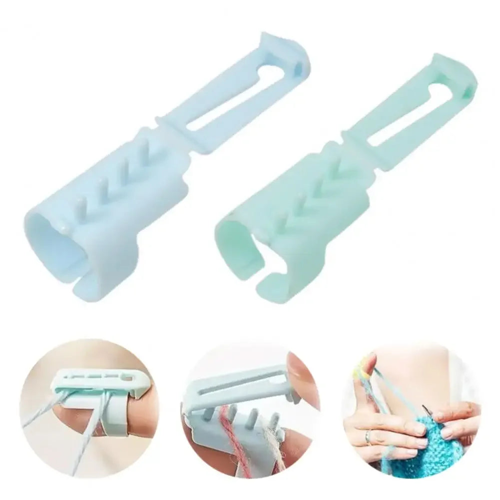 Yarn Guide Ring Adjustable Plastic Crochet Tension Ring DIY Handmade Wool Sweater Knitting Tool Thread Finger Splitter