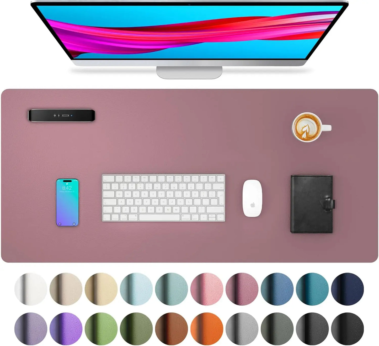 XXL Mouse Pad Office Desk Pad ,PU Leather Desktop Keyboard Desk Mat Gaming Mousepad Desk Writing Pad for School /Home/Office
