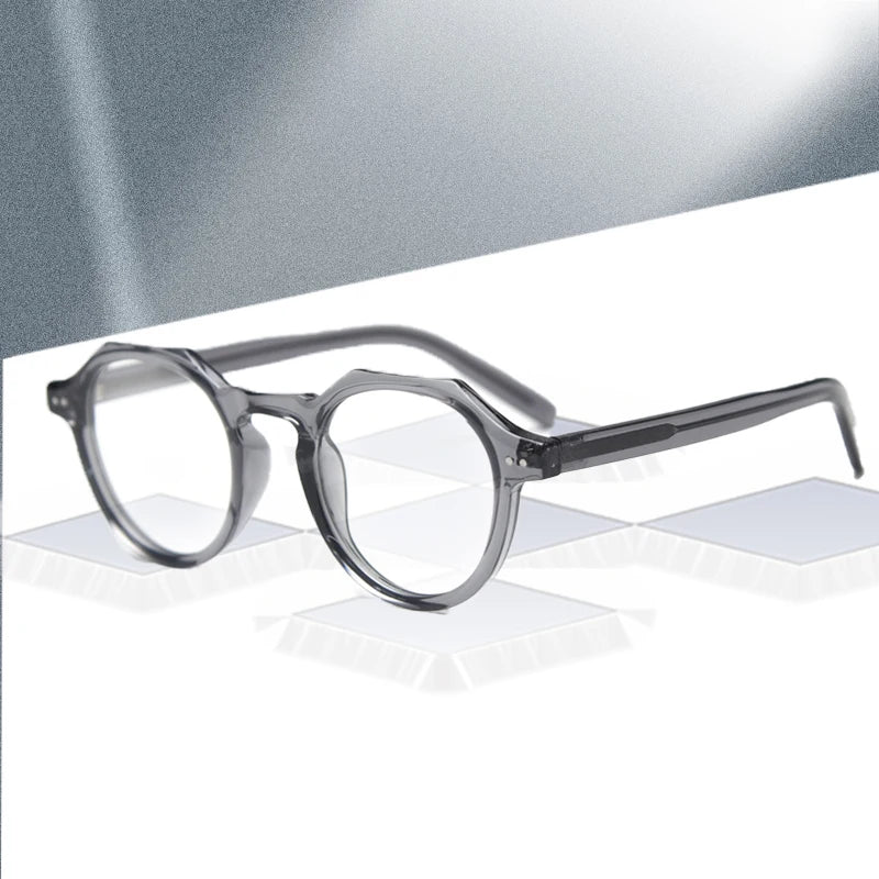 CATERSIDE Retro Polygonal Glasses Men TR Frame High Quality Eyeglass for Women Transparent Lenses Business Eyewear
