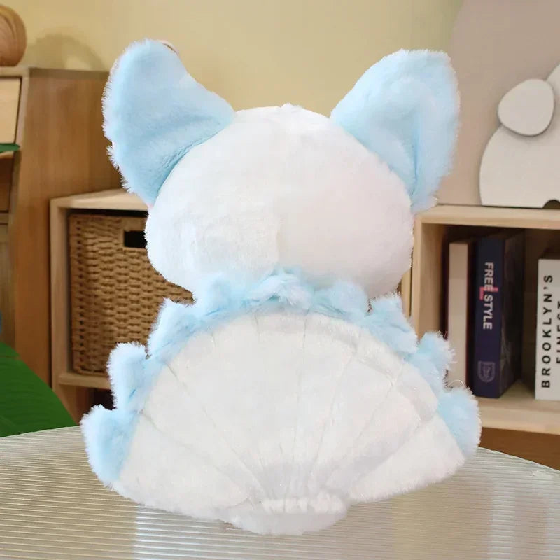 38cm Simulation Fat White Nine-Tailed Fox Plush Toy Stuffed Fox Animal High Quality Gumiho Birthday Gift Toy Home Decor Toy
