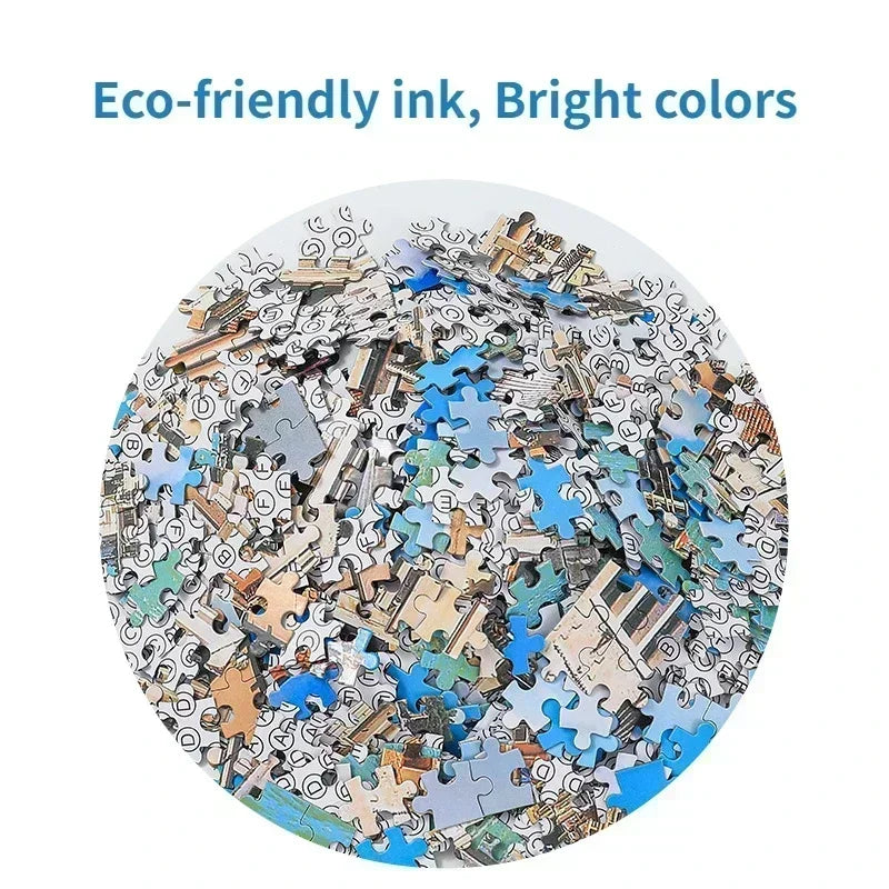 75*50CM Adult 1000 Pieces Paper Jigsaw Puzzle Lovely Cure High Difficulty Decompression Puzzle Birthday Gift  Educational Toy