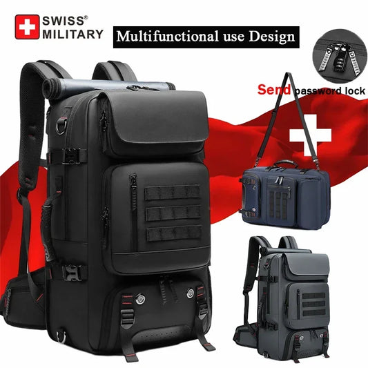 17 in SWISS MILITARY Men Travel Backpack Waterproof Business USB Laptop Backpack