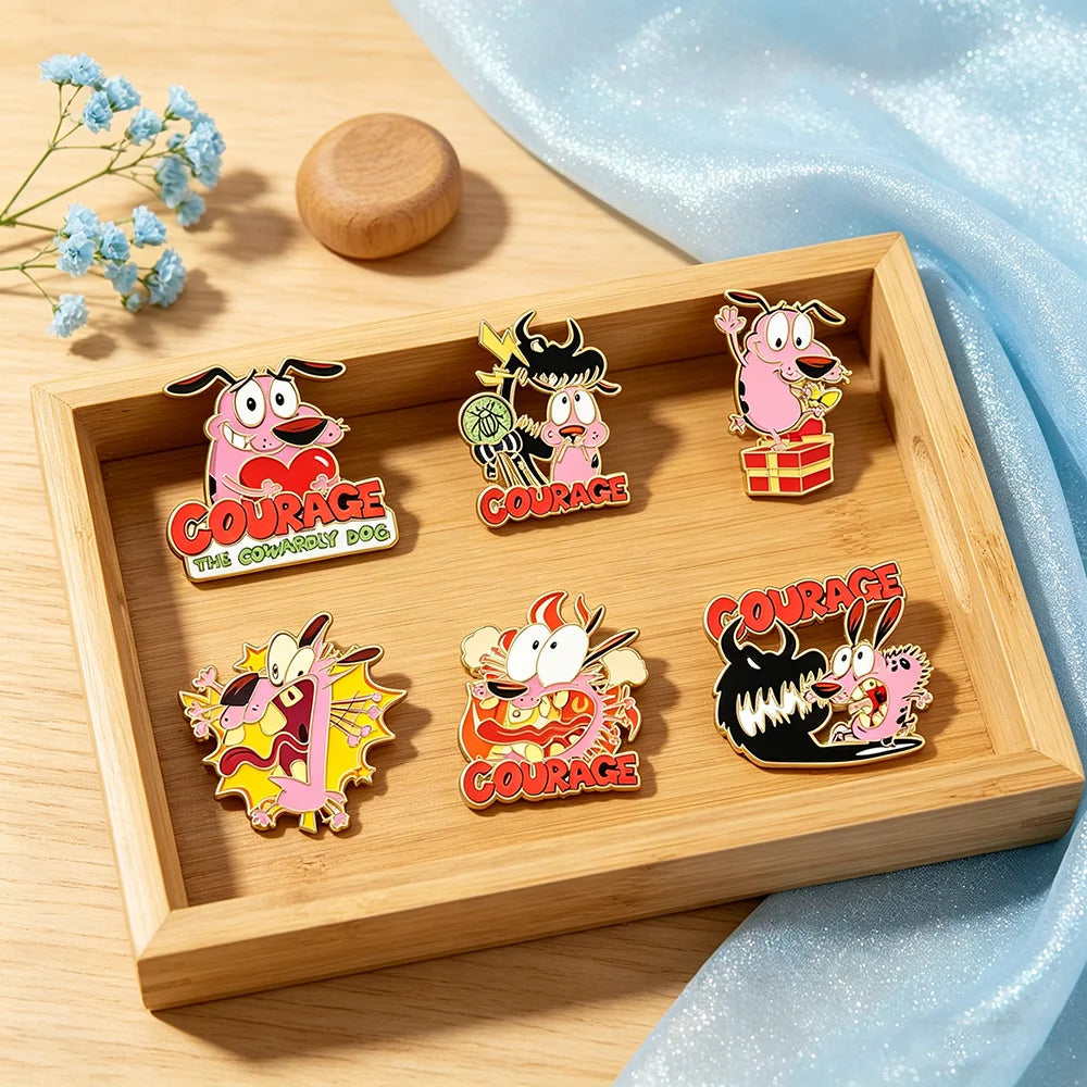 6pc Enamel Pins Metal Lapel Brooch Badges for Backpacks Fashion Jewelry Accessory Gifts