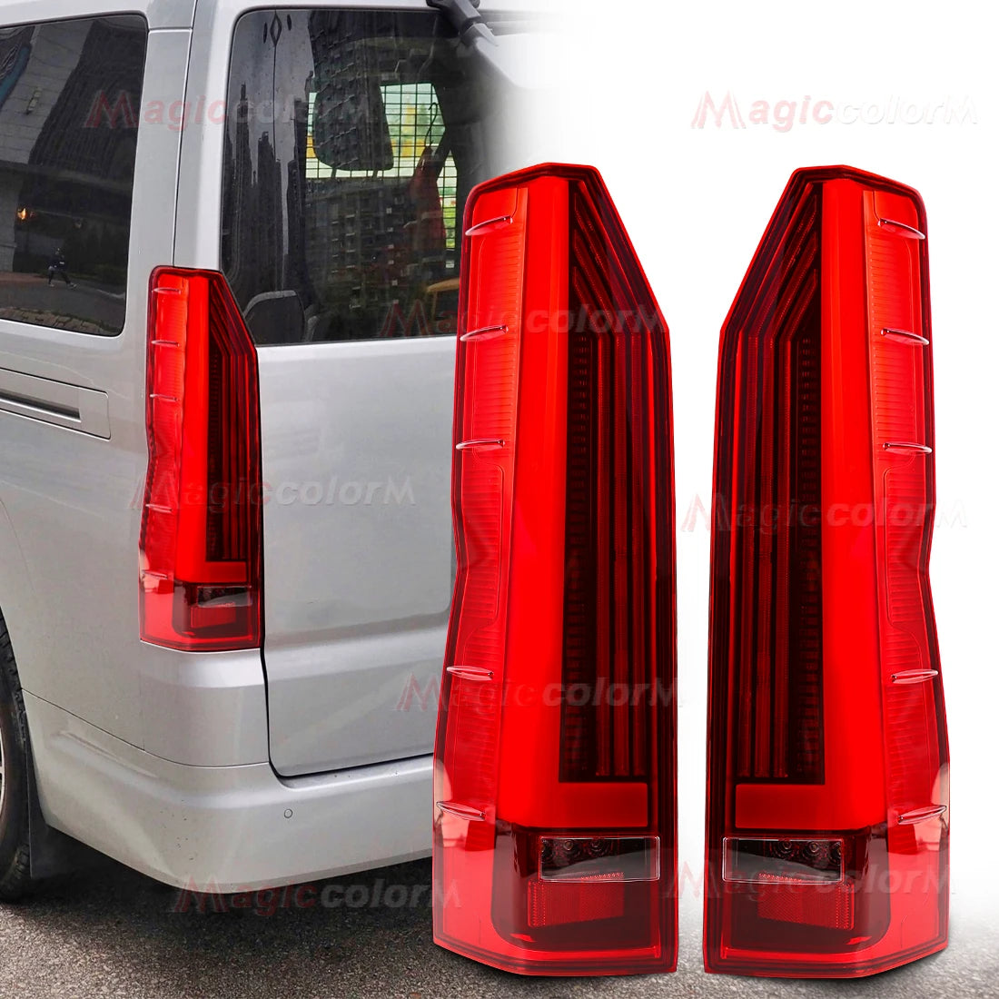 For Toyota Hiace 2019 2020 2021 2022 2023 2024 Car Tail Lamps Running Brake Turn Signal Reverse Taillights Car Accessories 12V