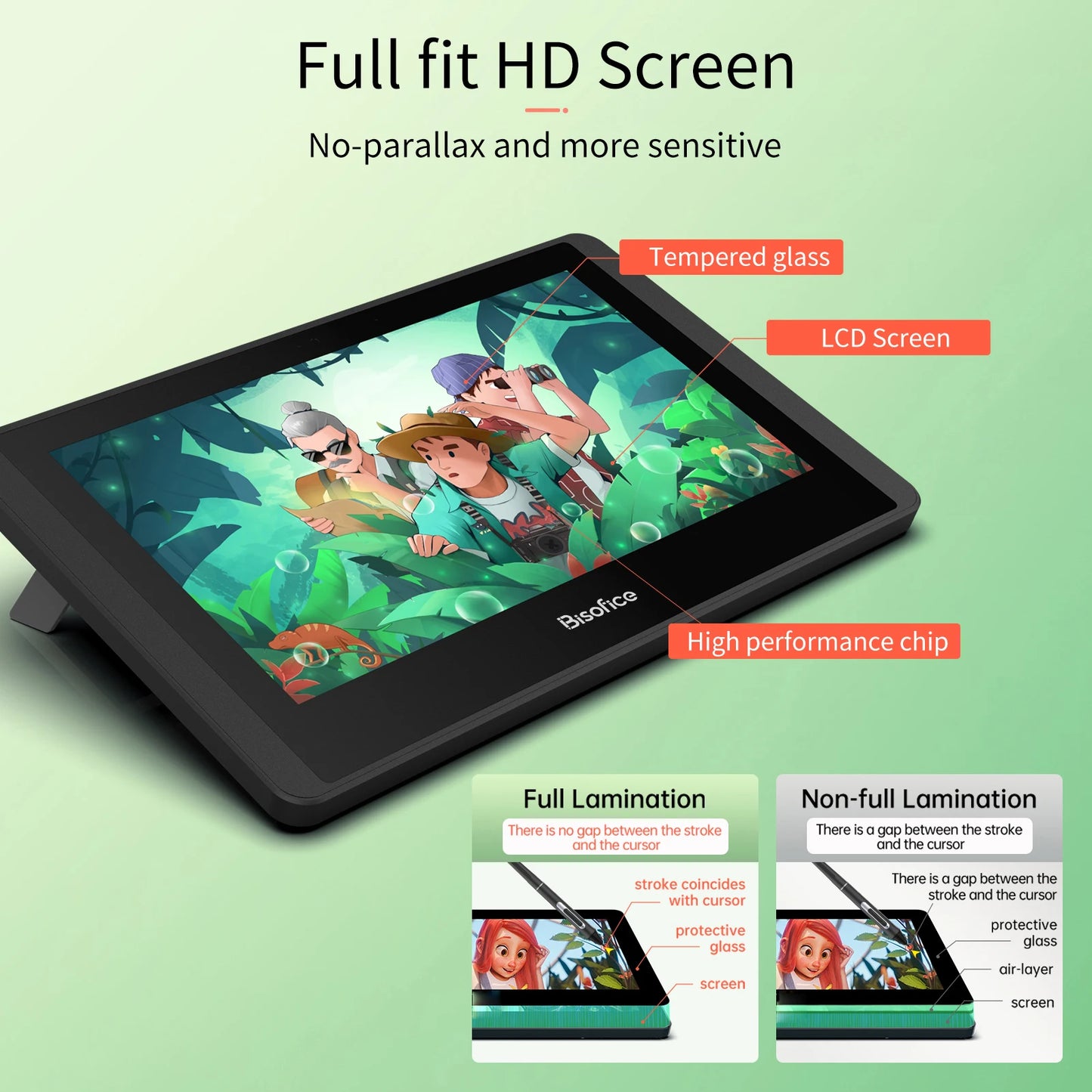 12HD-A 11.6" H-IPS Drawing Tablet Monitor 8192 Pen Pressure LCD Graphic Display