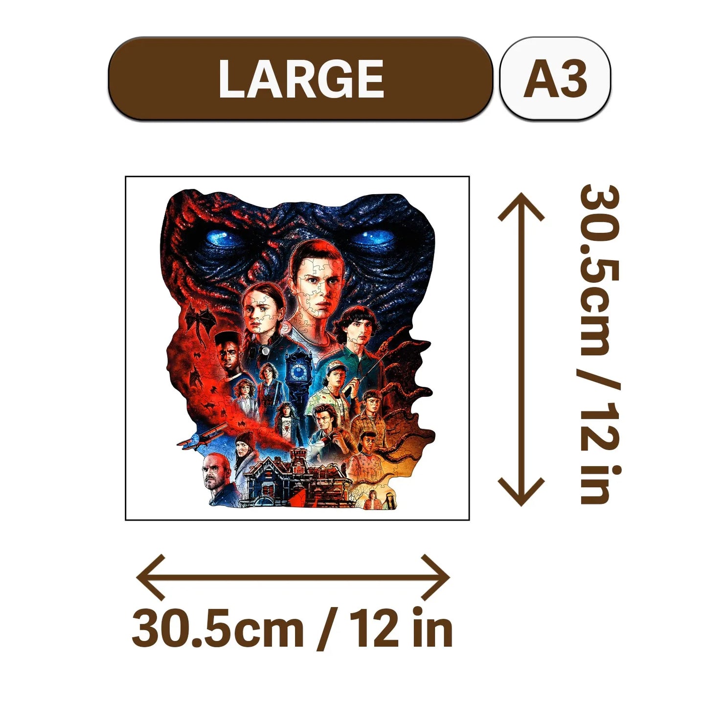 Fancy World Wooden Jigsaw Puzzle Wood Home Decor Painting Christmas and Halloween Gift Toy for Teen and Kid