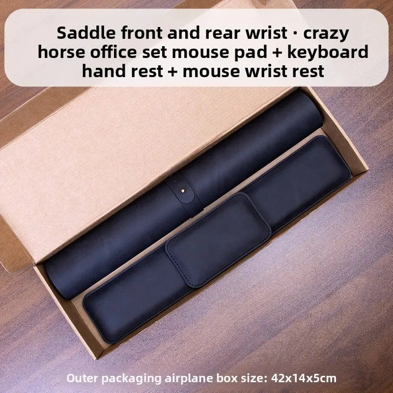 Wrist Pad Rest Keyboard Guard Three Pieces Desk Pad Waterproof PU Mouse Pad Large Mousepad Laptop Non-slip Desk Mat Mouse Mat