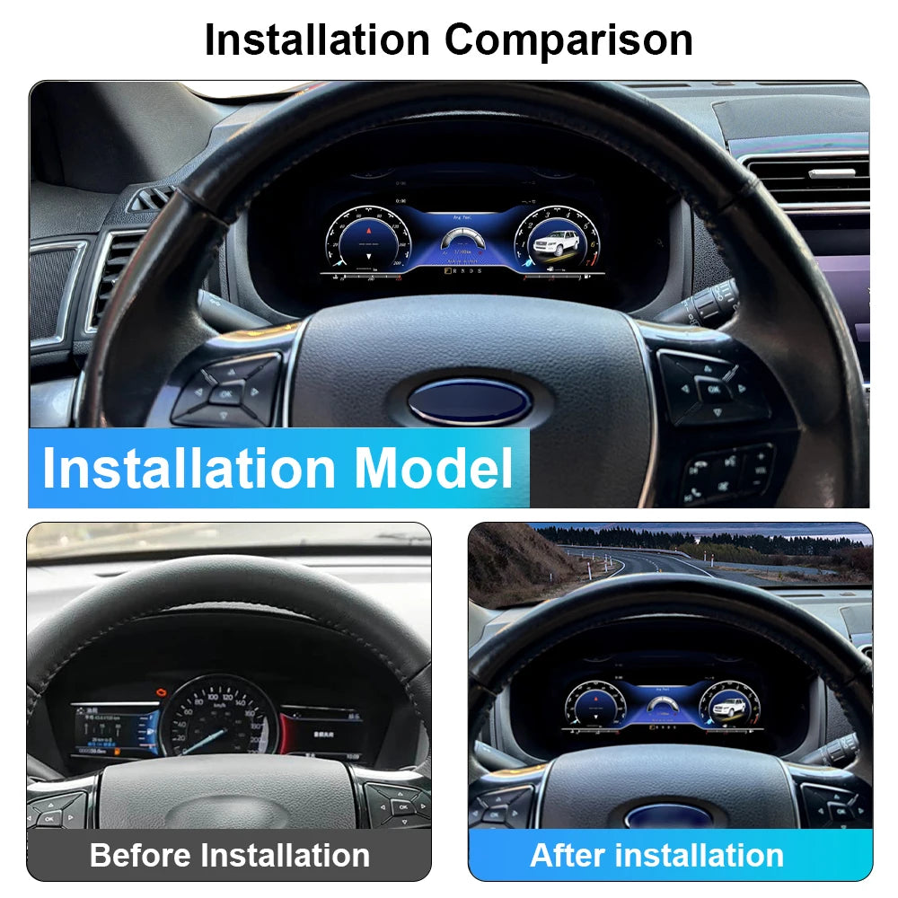 Digital instrument cluster For Ford Explorer 2017-2018 Virtual cockpit instrument cluster, counter, speedometer Carplay support
