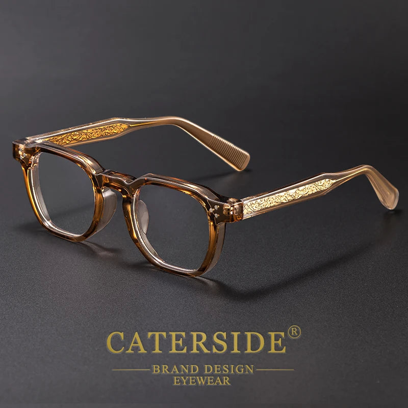CATERSIDE Trend Anti Blue Light Glasses Women TR90 Frame High Quality Retro Square Computer Reading Glasses Men Optical Eyewear