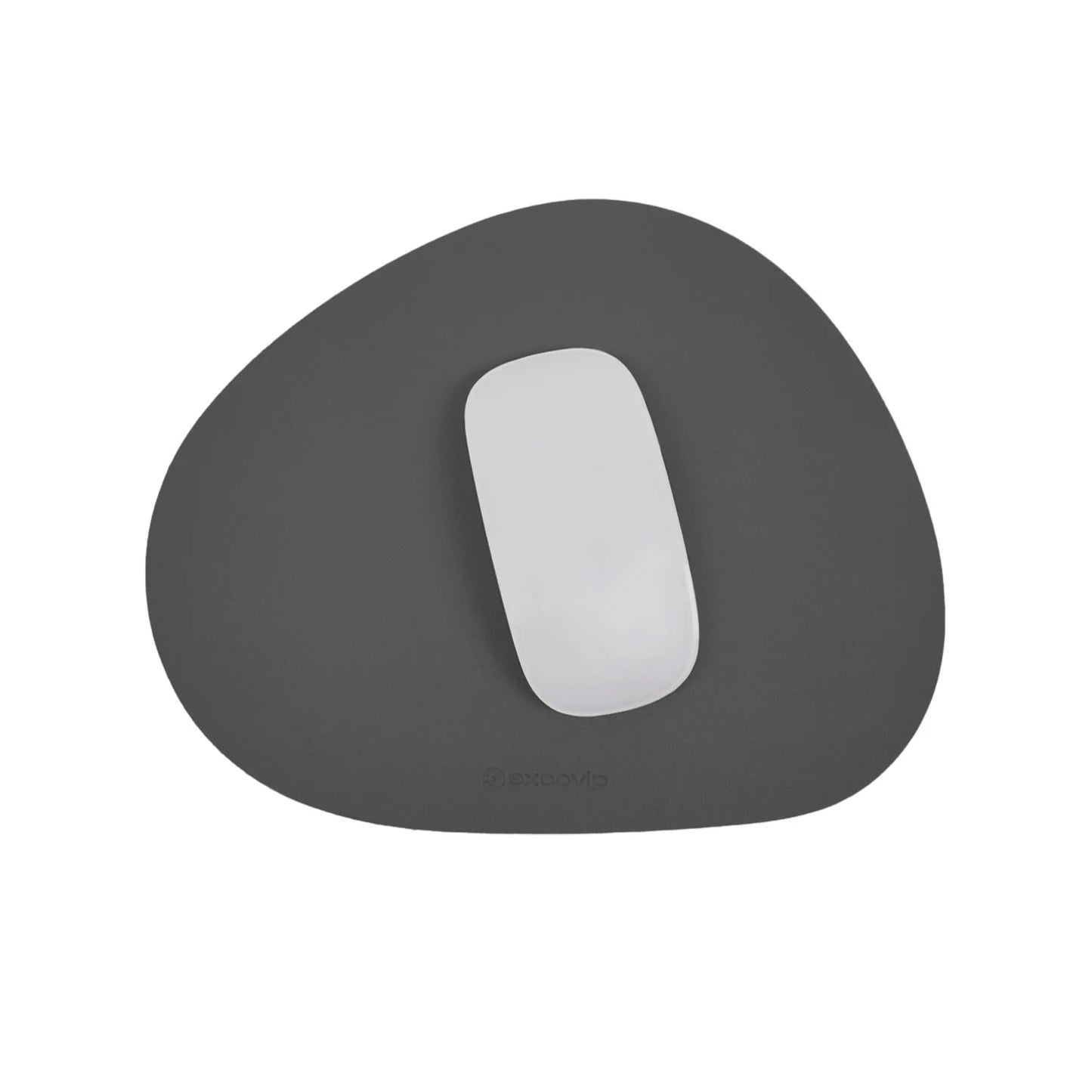 EXCO Mini Leather Mouse Pad Office PU Mousepad Small Portable with Non-Slip Base for Home Laptop Computer Waterproof