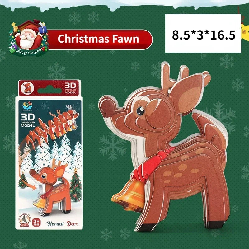 3D Jigsaw Puzzles for Kids Jurassic World Dinosaur Educational Toys Paper Animal Puzzle Cartoon Model Toys Children's Day Gift
