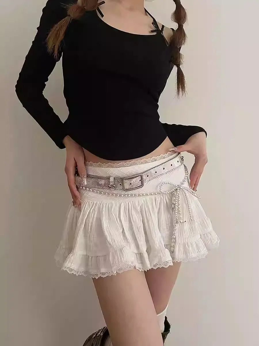 Bowknot Decorated Belt for Women 2025 New Korean Version INS Jeans With Skirts Simple And Versatile Minority