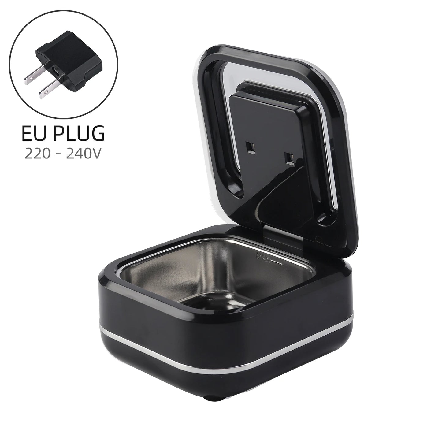 180ml Ultrasonic Cleaner UV Sterilization Ultrasound Dental Assistant Denture Washing Machine For False Teeth Aligner Retainer