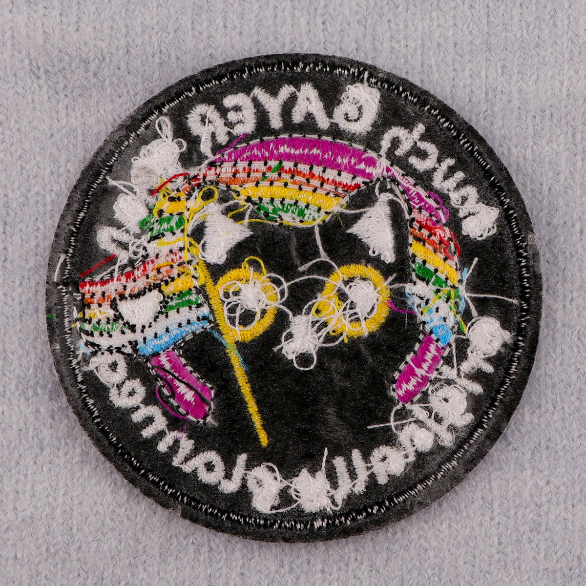 Black Cat Embroidery Patch Rainbow Gay Iron On Patches For Clothing Thermoadhesive Patches On Clothes DIY Sew Badges