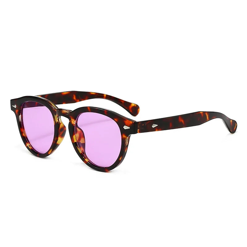 JNPCXI Retro Round Sunglasses Women Fashion Rice Nail Shades UV400 Men Trending Candy Color Sun Glasses