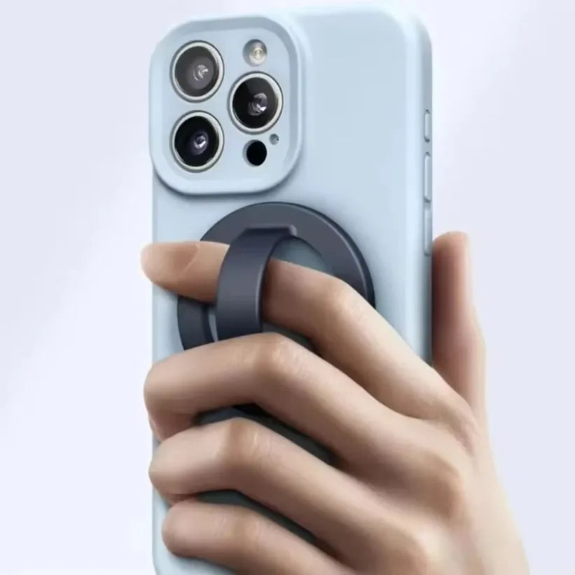 Silicone Magnetic Ring Phone Stand Free Delivery Of Magnetic Rings 360° Rotation Lazy Finger Holder For iPhone 16 -12 Pro Max