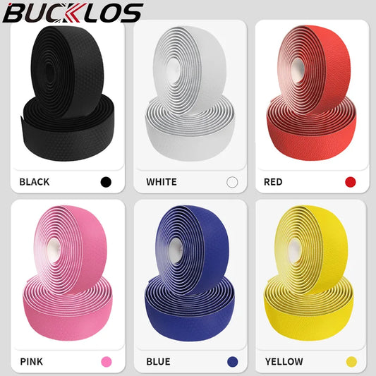 BUCKLOS Bike Handlebar Tapes PU EVA Anti-slip Road Bicycle Handle Bar Tape Shockproof Riding Handlebar Strap Cycling Accessories