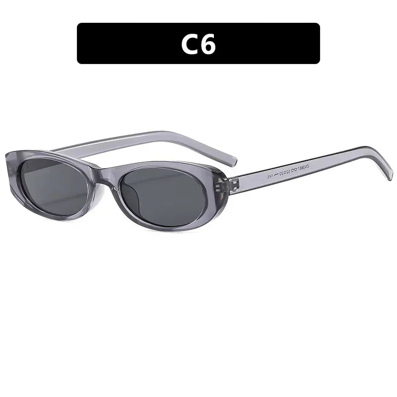 JNPCXI Small Rectangle Oval Sunglasses Women Vintage Brand Designer Shades UV400 Men Trending Punk Sun Glasses