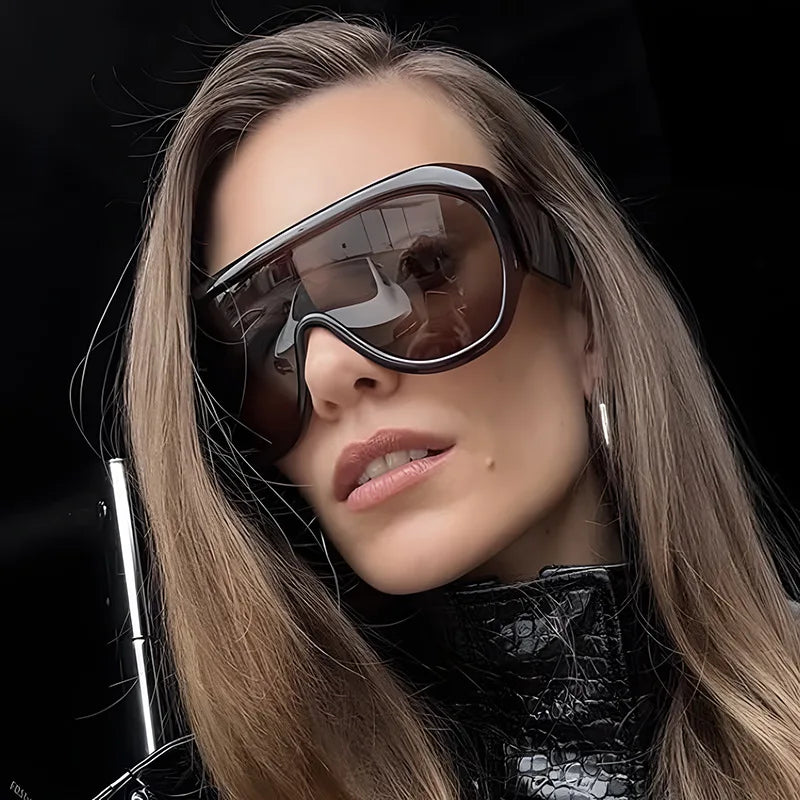 JNPCXI New Oversized One Piece Sunglasses for Women Outdoor Sun Glasses Men Female Shades Oculos De Sol Eyewear