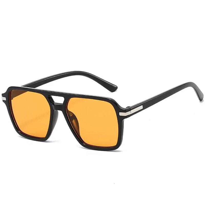 JNPCXI New Double Bridge Square Pilot Women Sunglasses Classic Men Sun glass Outdoor Driving Shades UV400