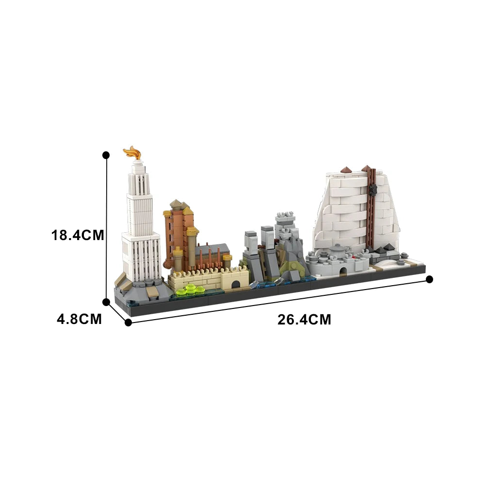 Gobricks MOC Rome London Seville Lanmark City Skyline Building Blocks Model