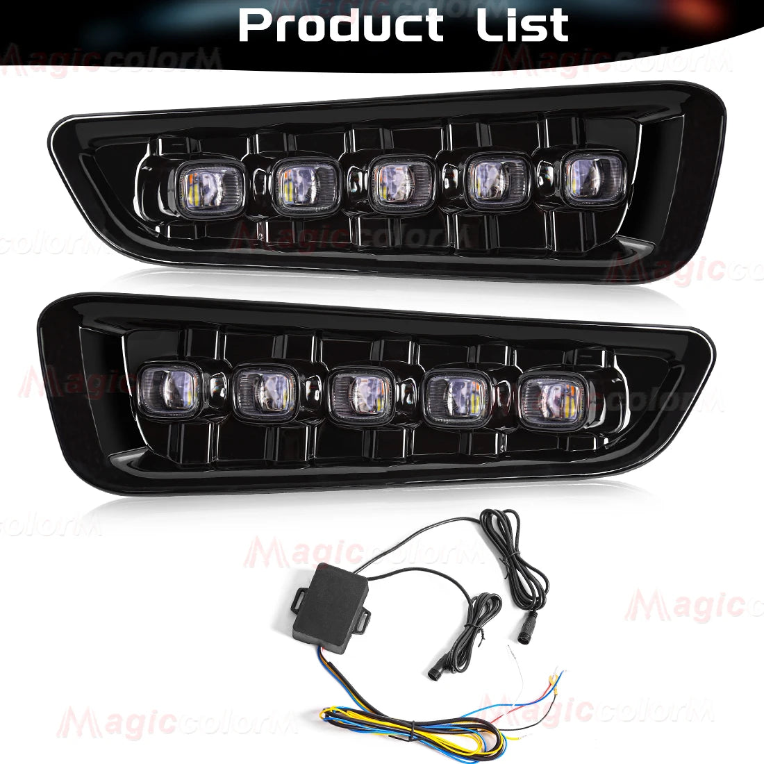 For Ford Raptor F150 2017 2018 2019 2020 Led DRL Daytime Running Lights Fog Lamps Dynamic Turn Signal Daylights Car Accessories