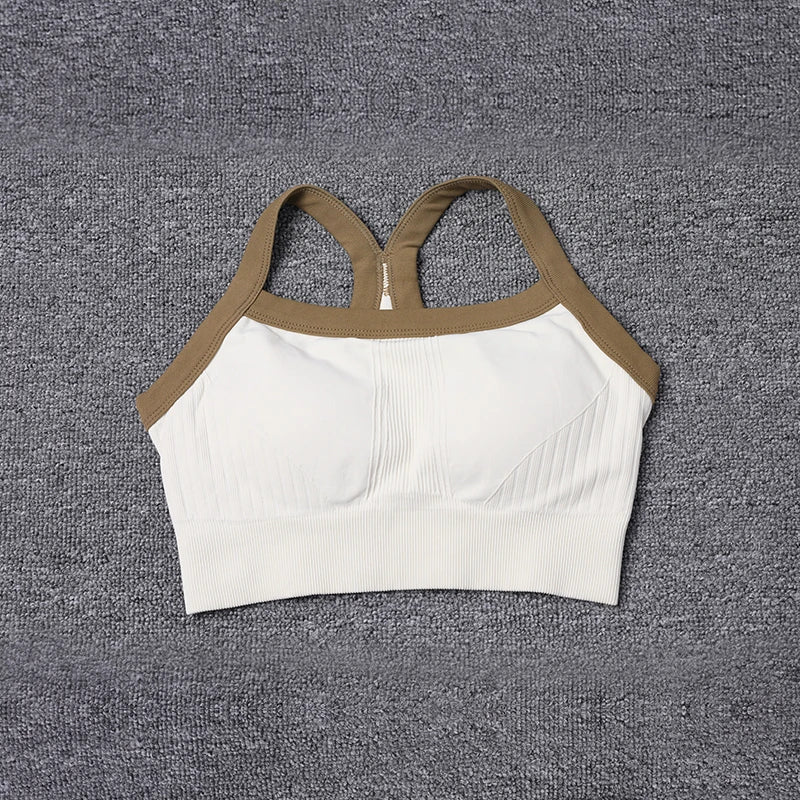 2024 Spring Soft Comfortable Breathable Fitness Vest Women's Seamless Slim Fit Workout Jogging Yoga Bra