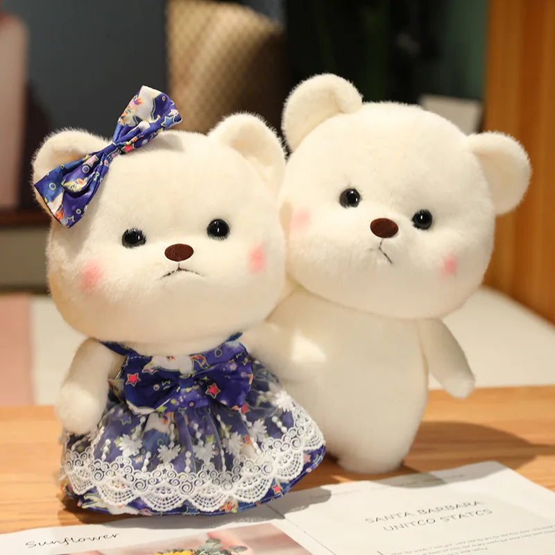Lovely Girl Heart  Bear Plush Toys Kawaii Sfuffed Animals Soft Baby Sleeping Doll Valentine's Day Gift For Selfie Props