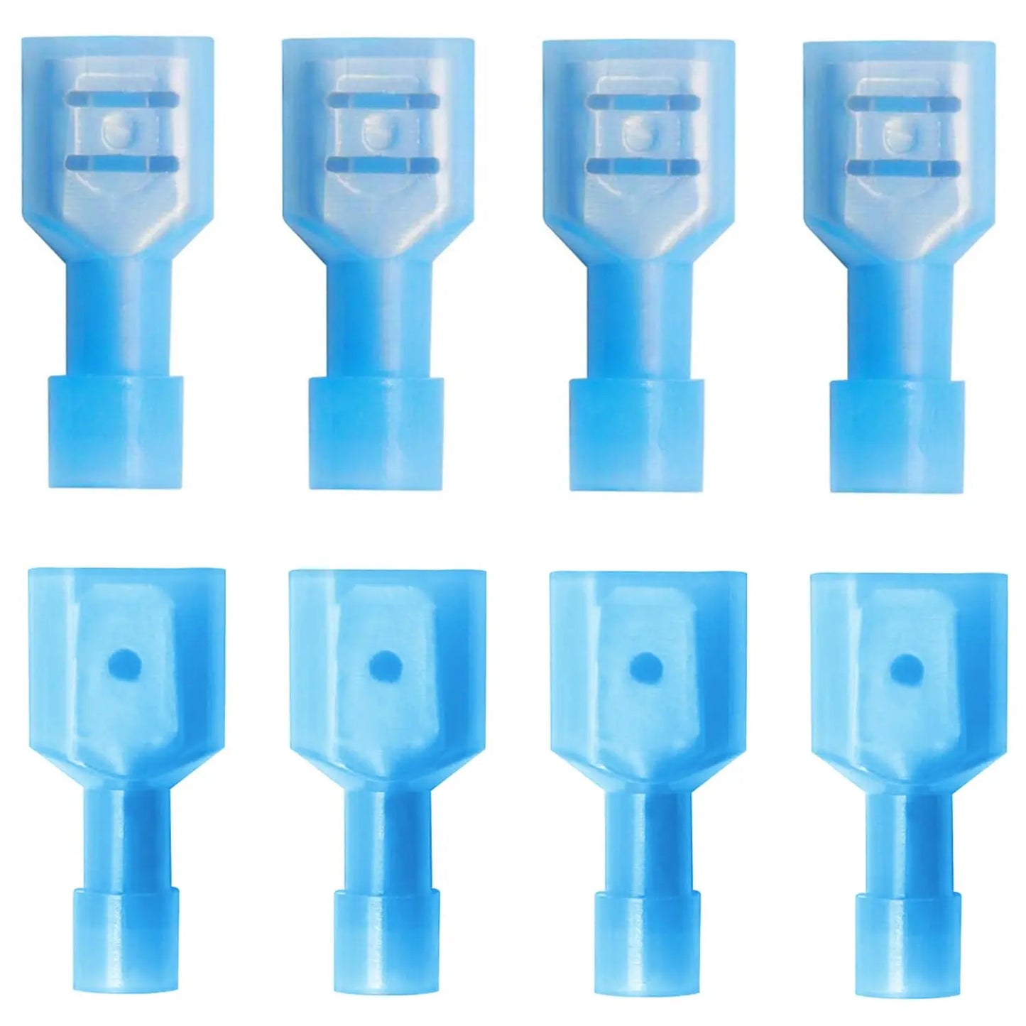 100pair/200pcs 16-14 Gauge Spade Disconnect Wire Connectors Fully Insulated Male Female Nylon Quick Crimp Terminals Wiring Spade