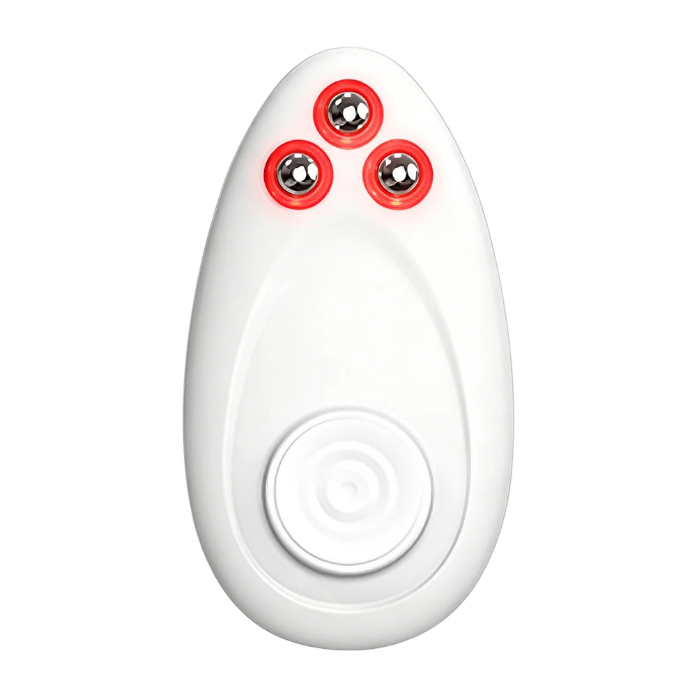 Skin-Sensor Vibration Facial Eye Massager 3 Ice-Cooling Roller Balls For Face Eyes Chin Vibration Lift Tightening Skin Tool