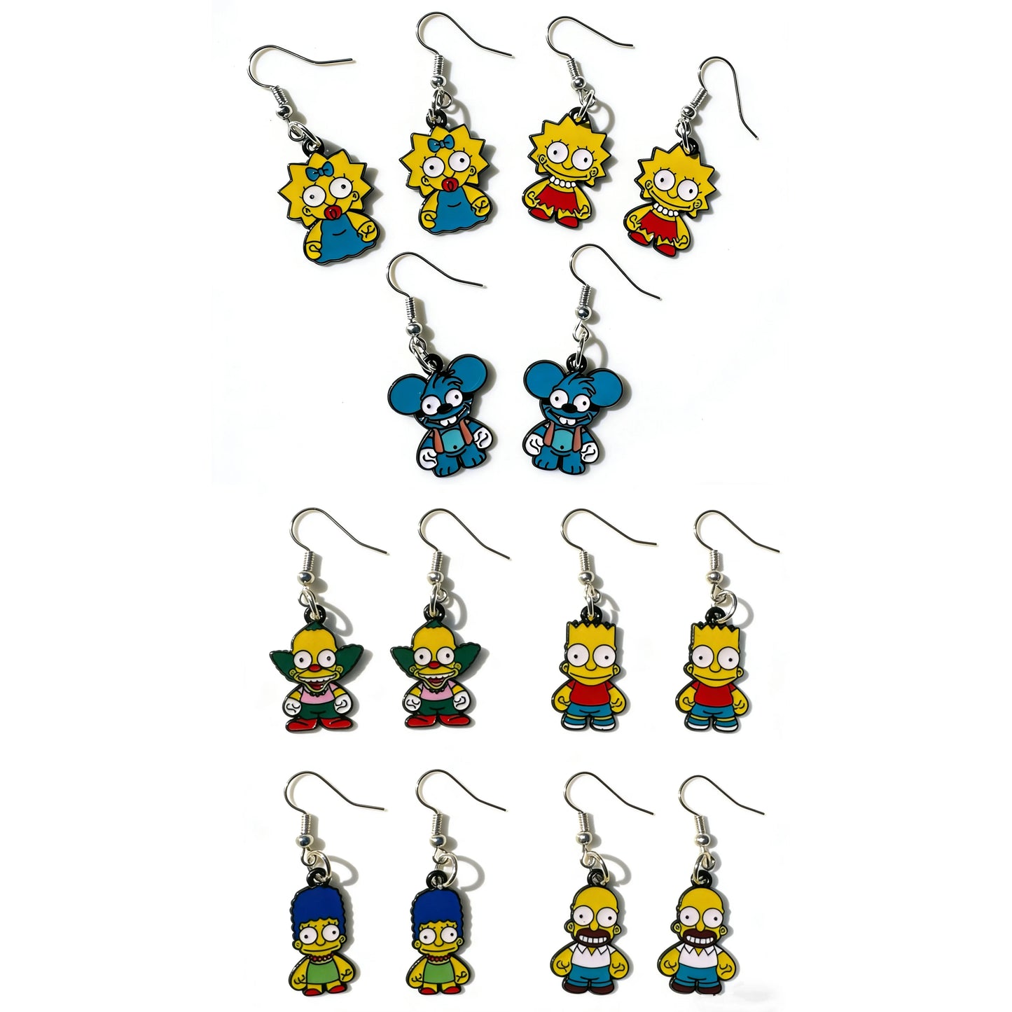 4/3/7 Pairs NEW Cute  alloy Cartoon Earrings Set for Women Girls Ear Piercing Fashion Party Jewelry Gift
