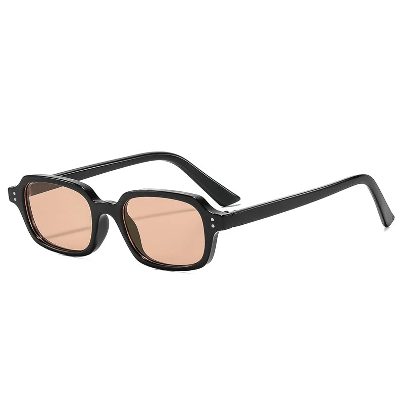 JNPCXI New Vintage Square Rivets Men Sunglasses Fashion Leopard Blue UV400 Women Trending Gradient Sun Glasses