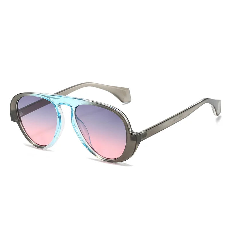 JNPCXI New Retro Round Sunglasses Women Fashion Brand Design Gradient Shades UV400 Men Punk Sun Glasses