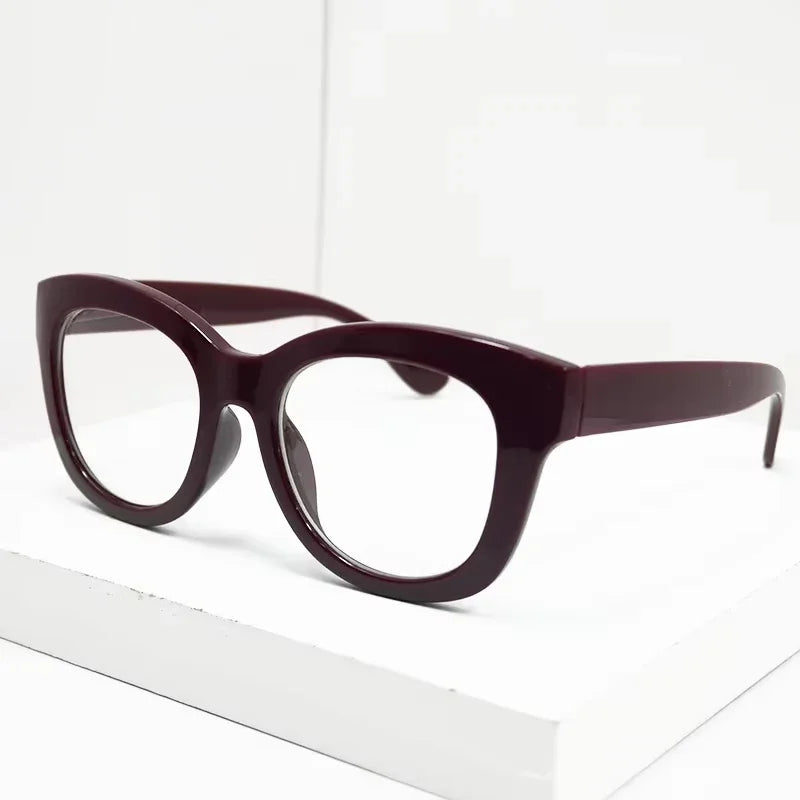 JNPCXI Fashion Square Spring Temples Women Glasses Frame Clear Anti-Blu-Ray Eyewear Retro Men Optical Frame Reading Glasses