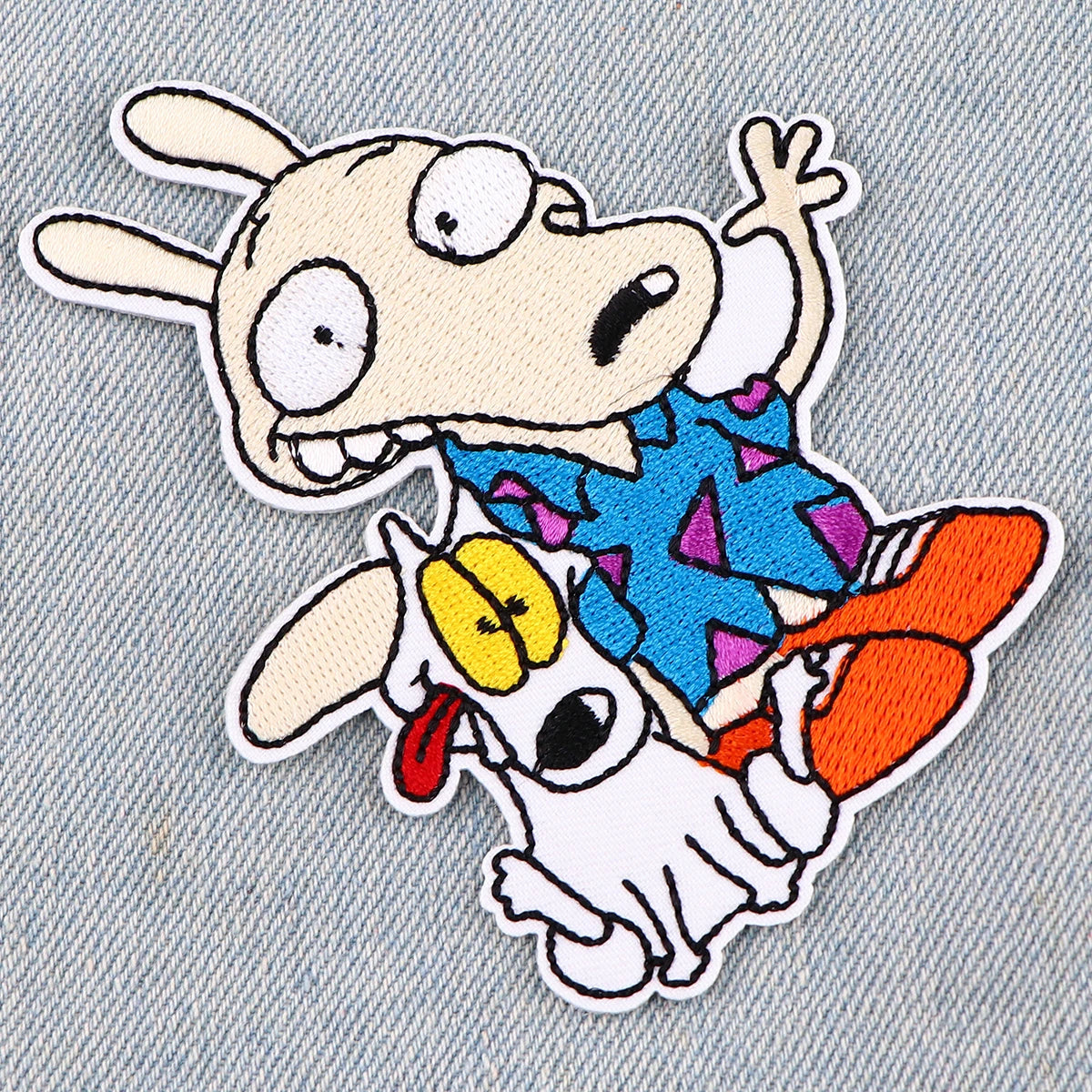 Cute Dogs Cartoon Embroidery Patches For Clothing Patches For Clothes Funny Animal DIY Iron on Patch On Clothes Stickers