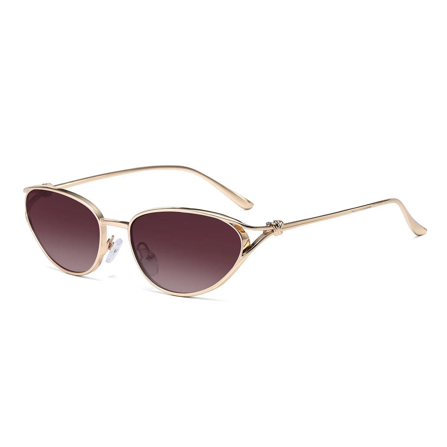 JNPCXI New Retro Metal Cat Eye Sunglasses Women Fashion Gradient Shades UV400