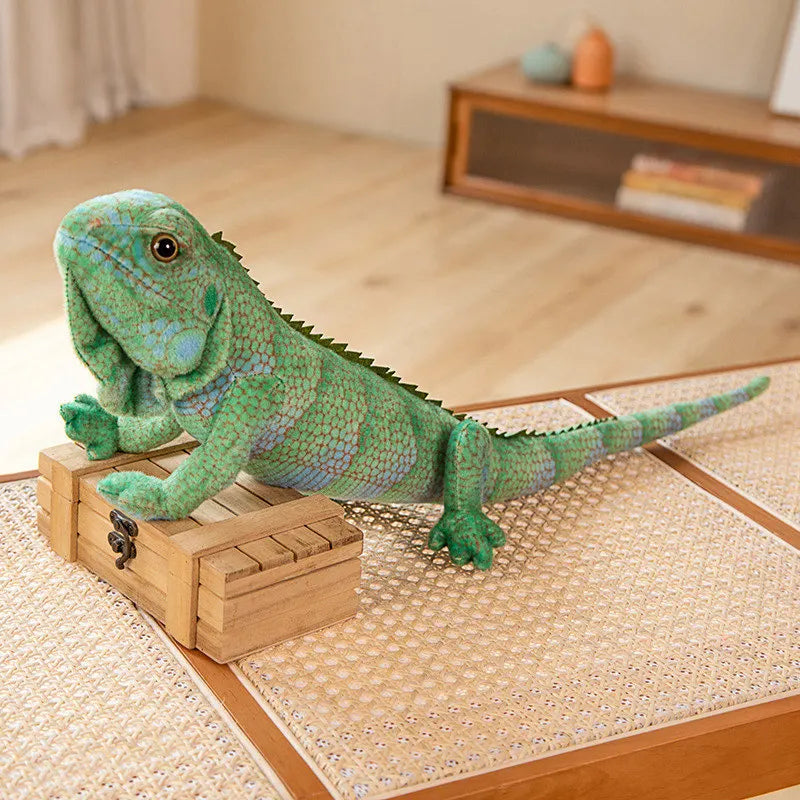 65/95cm Like Real Lizard Doll Plush Toy Stuffed Long Tail Green Wild Reptile Animal Plushie Peluche Boys Girls Birthday Gift