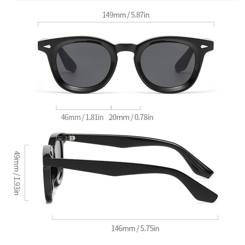 JNPCXI New Fashion Oval Sunglasses Women Quality Retro Rivets Blue Black Shades UV400 Men Trending Sun Glasses