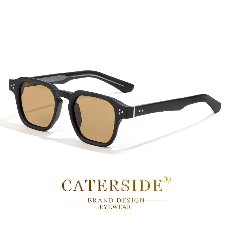 CATERSIDE Classic Sunglasses Men Core Insert Temple Luxury Brand Square Sun Glasses Women Travel Beach Party Festival Gifts