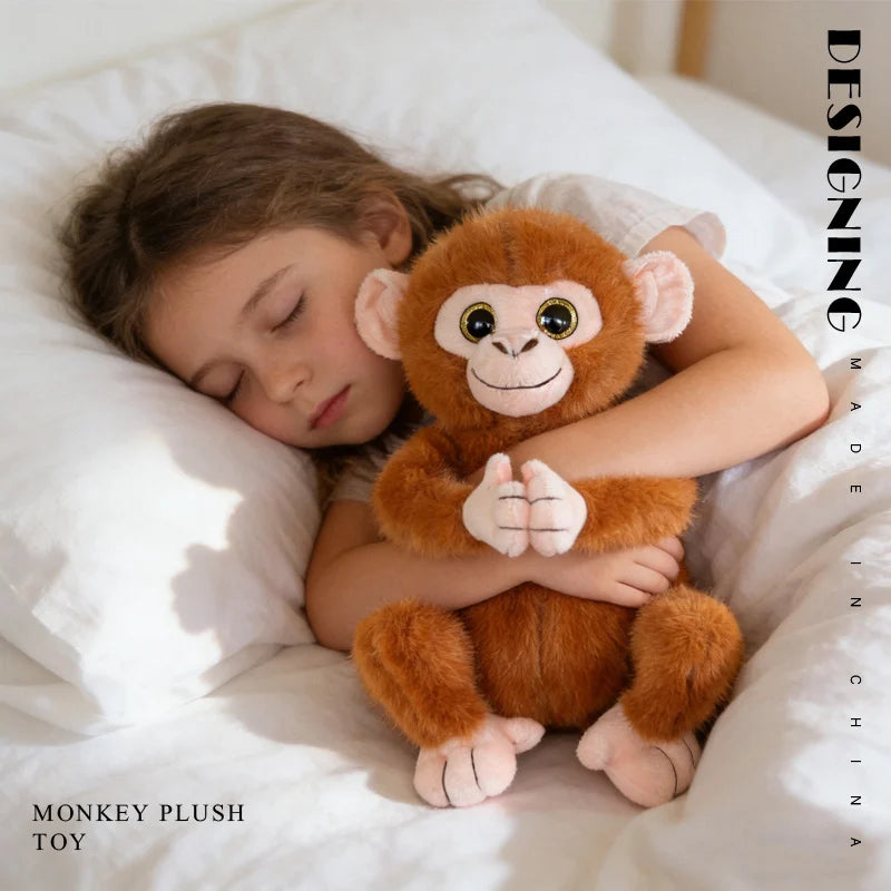 27CM Cute Kawaii Monkey Plush Soft Comfort stuffed Dolls Decor Pillow Cartoon Animals Golden Monkey Doll Christmas Gifts