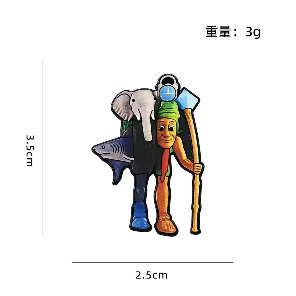 4 PCS Funny Goose Enamel Pin Cartoon Cat Brooches For Women Hat Lapel Pin Backpack Bags Badges Party Gifts Clothing Accessories