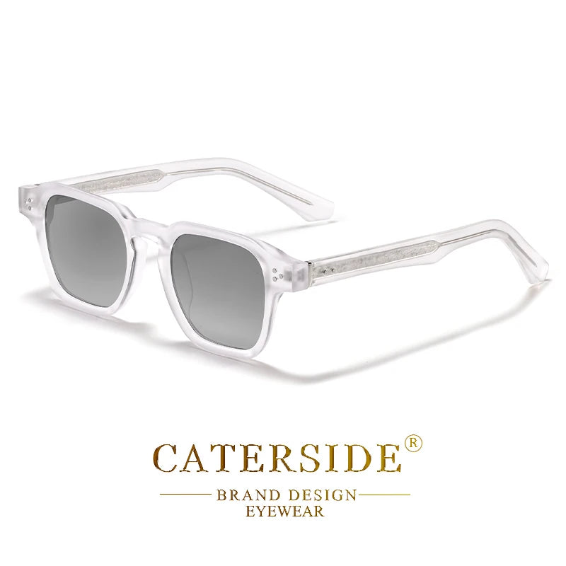 CATERSIDE Fashion Square Men Sunglasses Women Core Insert Temple Luxury Brand Sun Glasses Travel Beach Party Festiva Gifts