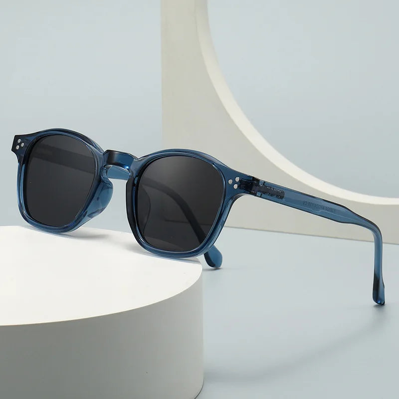 JNPCXI Polarized Vintage Rivets Polygon Round Women Sunglasses Fashion Men Shades UV400