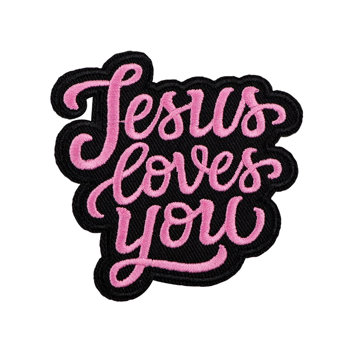 Jesus loves you Iron On Patch Clothes Patch For Clothing Quotes Embroidered Patch Garment Apparel Accessories Sewing Stickers
