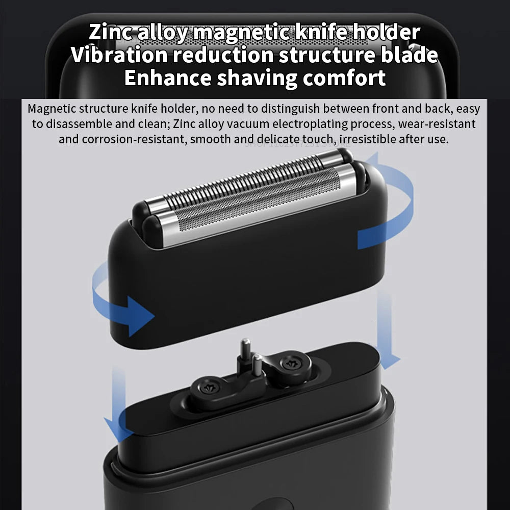 Xiaomi Electric Shaver, Dual Blade, High-Speed, IPX7 Waterproof, Portable Razor